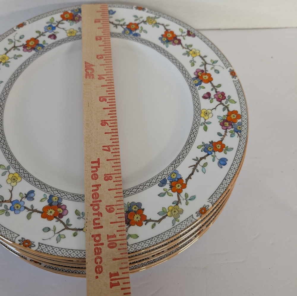 Vintage Spode Spring Patterned Dinner Plates Set Of 6 - Picture 4 of 4